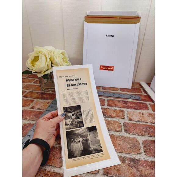 1950 "If You Have an Attic - You Can Have A Den-Rec Room" Vtg Print Article - Picture 2 of 7